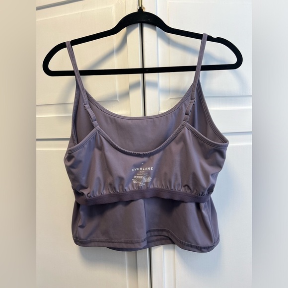 Everlane Purple The Preform Cami With Shelf Bra Crop Top Size Women’s XL - Picture 5 of 8